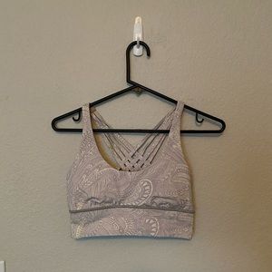 Lululemon Size 6 Pink Paisley Sports Bra